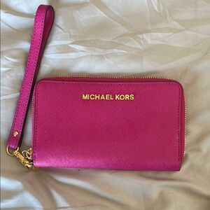 Michael Kors Pink Wristlet Wallet